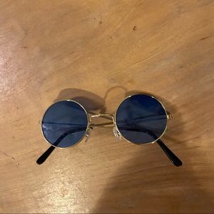 blue hippie glasses